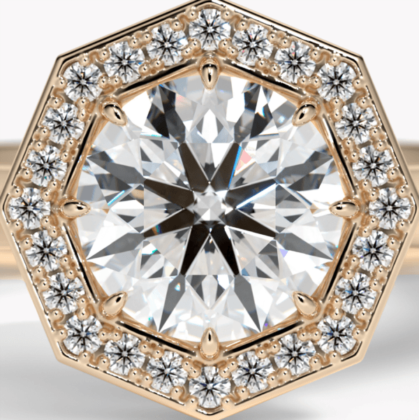 artdeco ring roséguld