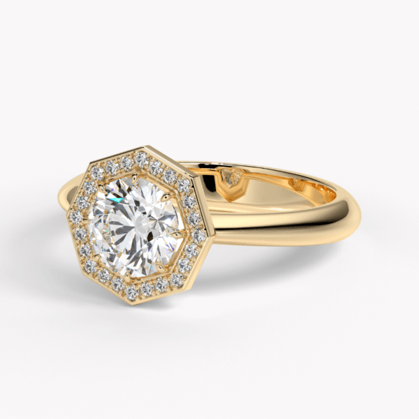 haloring med briljantslipade diamanter