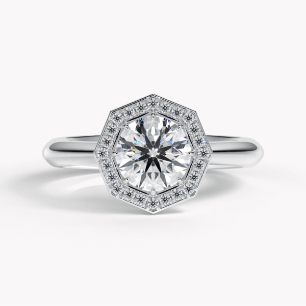 haloring med diamanter i platina