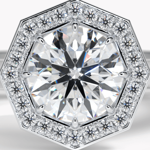 haloring med diamanter i vitguld