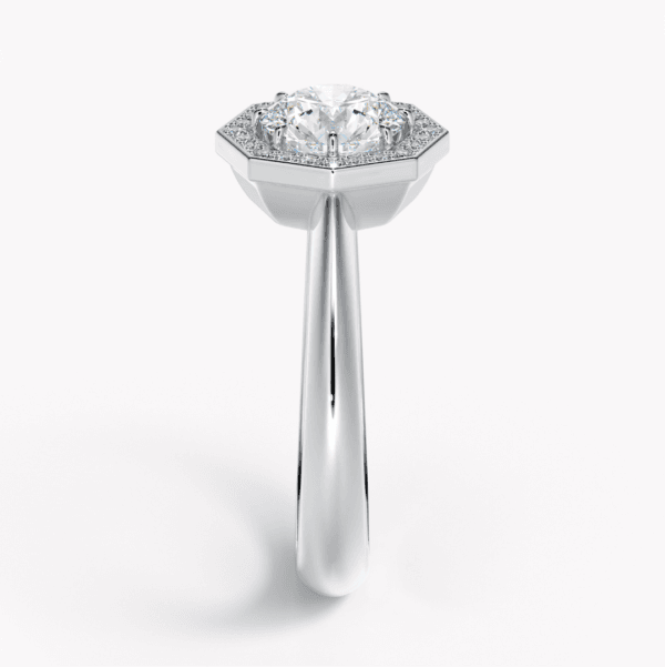 ring med diamanter halomodell