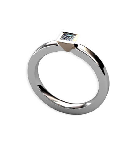 förlovningsring prinsesslipad diamant