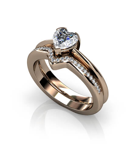 förlovningsringar hjärta