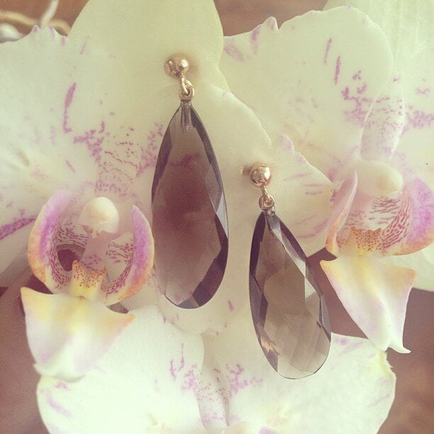 örhängen rökfärgad kvarts