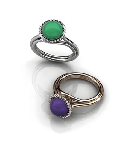 förlovningsringar färgstenar