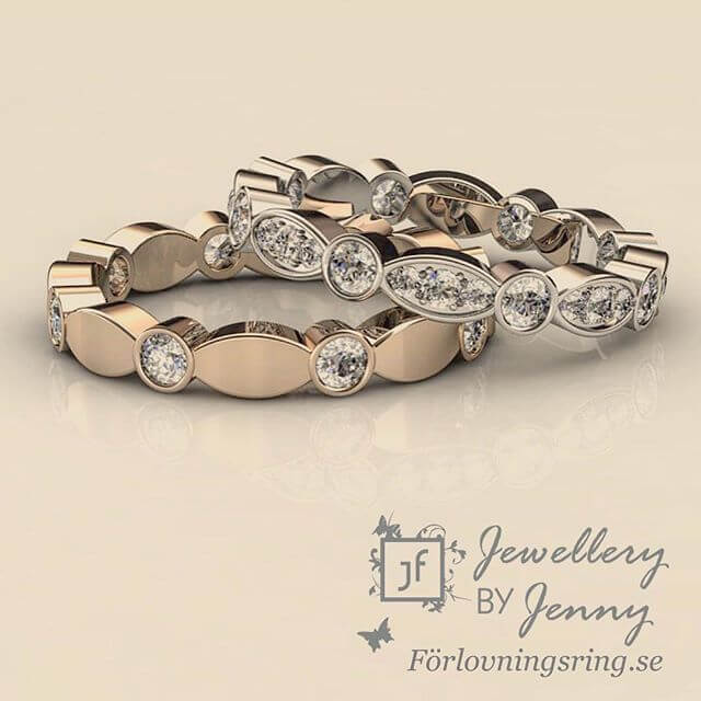 alliansring med vintage känsla