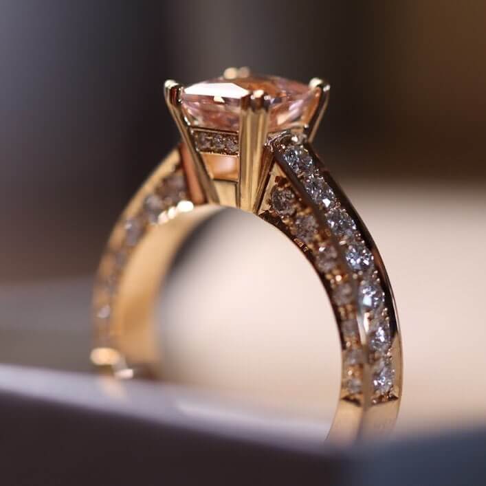 detaljer ring morganit