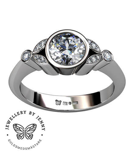 förlovningsring med diamanter