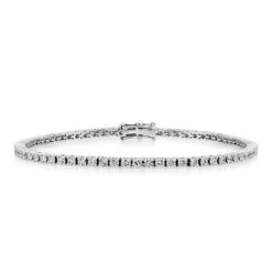 Tennisarmband vitguld